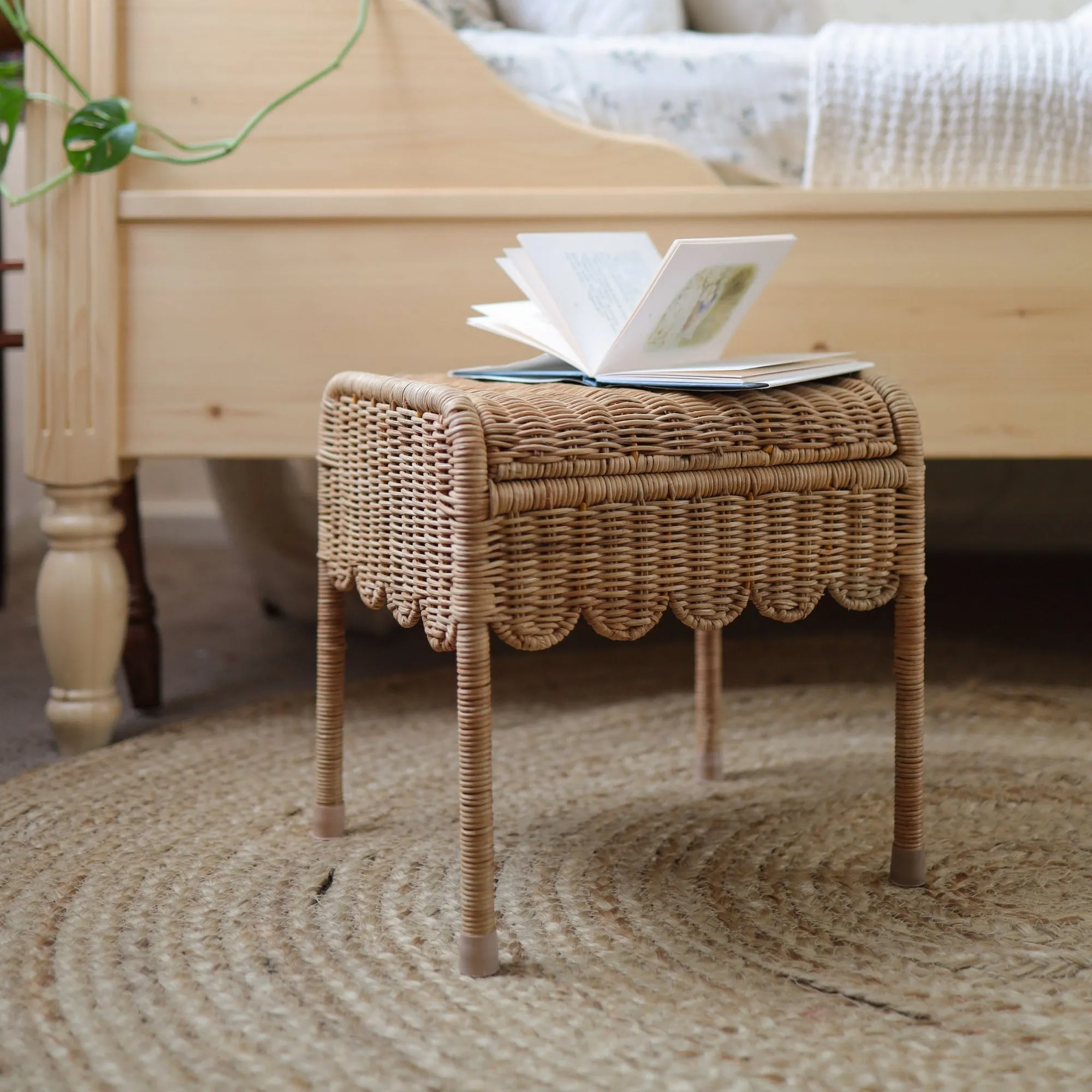 Olli Ella Rattan | Petal Storie Stool | Natural