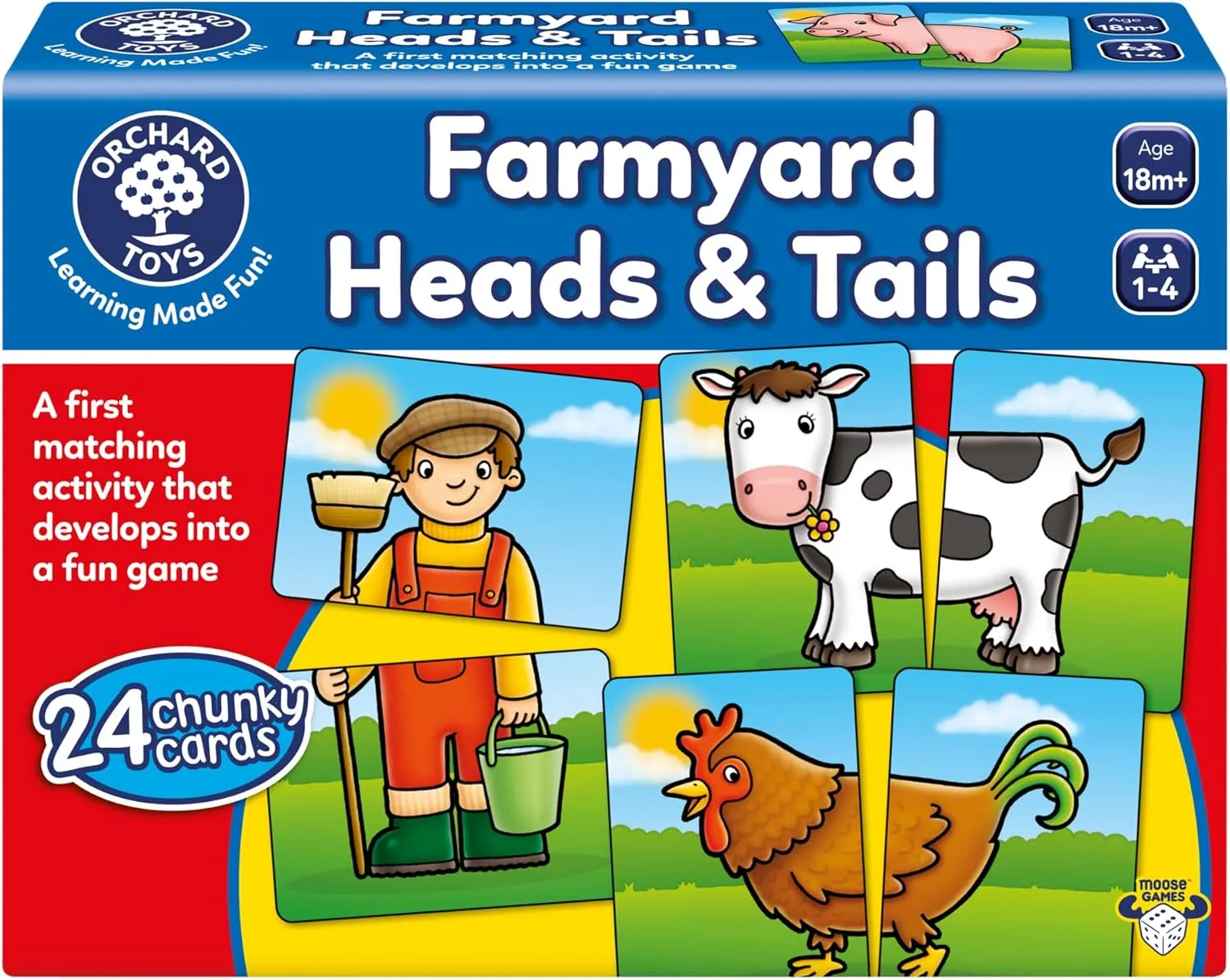 Orchard Toys 018 Farmyard Heads & Tails Wise - Kids Toys
