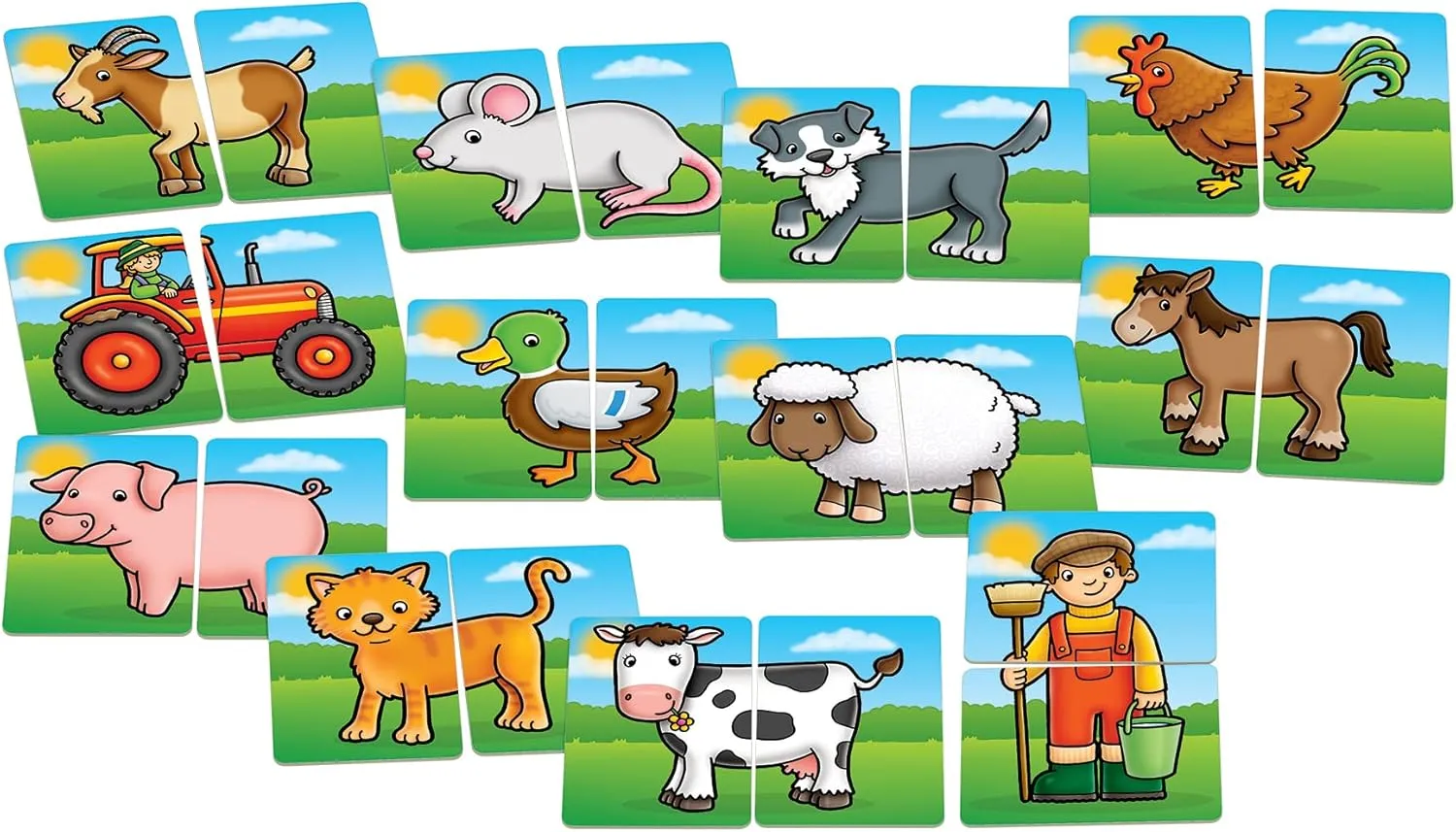 Orchard Toys 018 Farmyard Heads & Tails Wise - Kids Toys