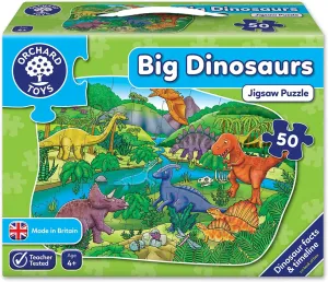 Orchard Toys 50 Pieces Big Dinosaurs Wise - Kids Toys