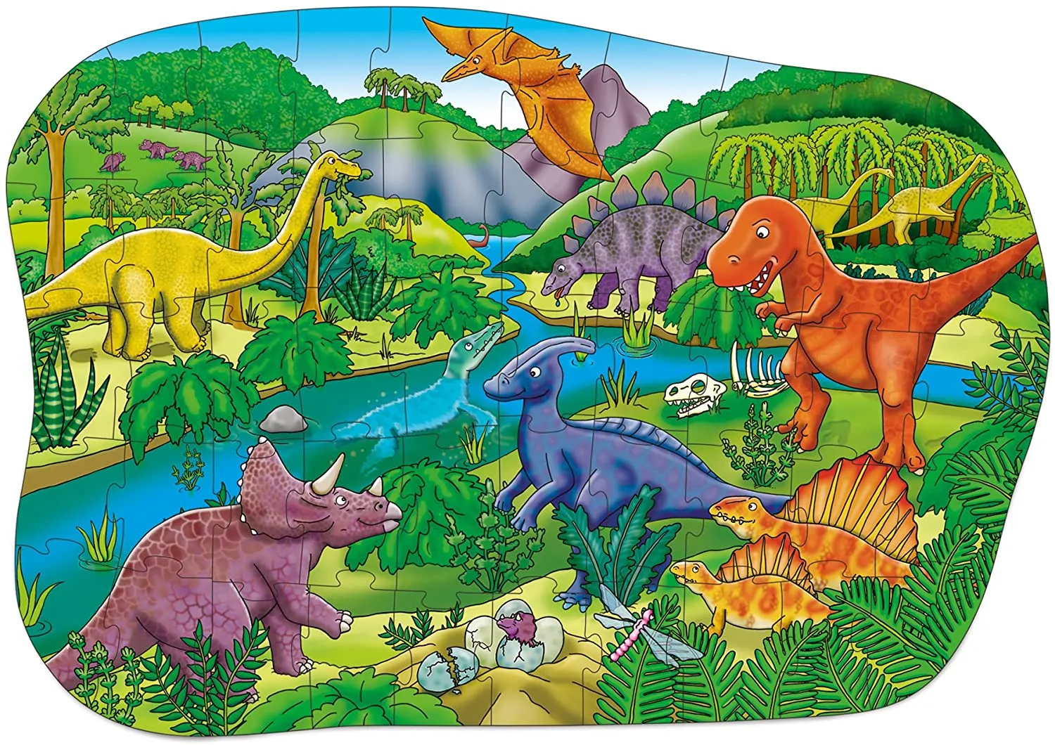 Orchard Toys 50 Pieces Big Dinosaurs Wise - Kids Toys