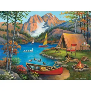 Picturesque Campsite Jigsaw Puzzle Bits and Pieces