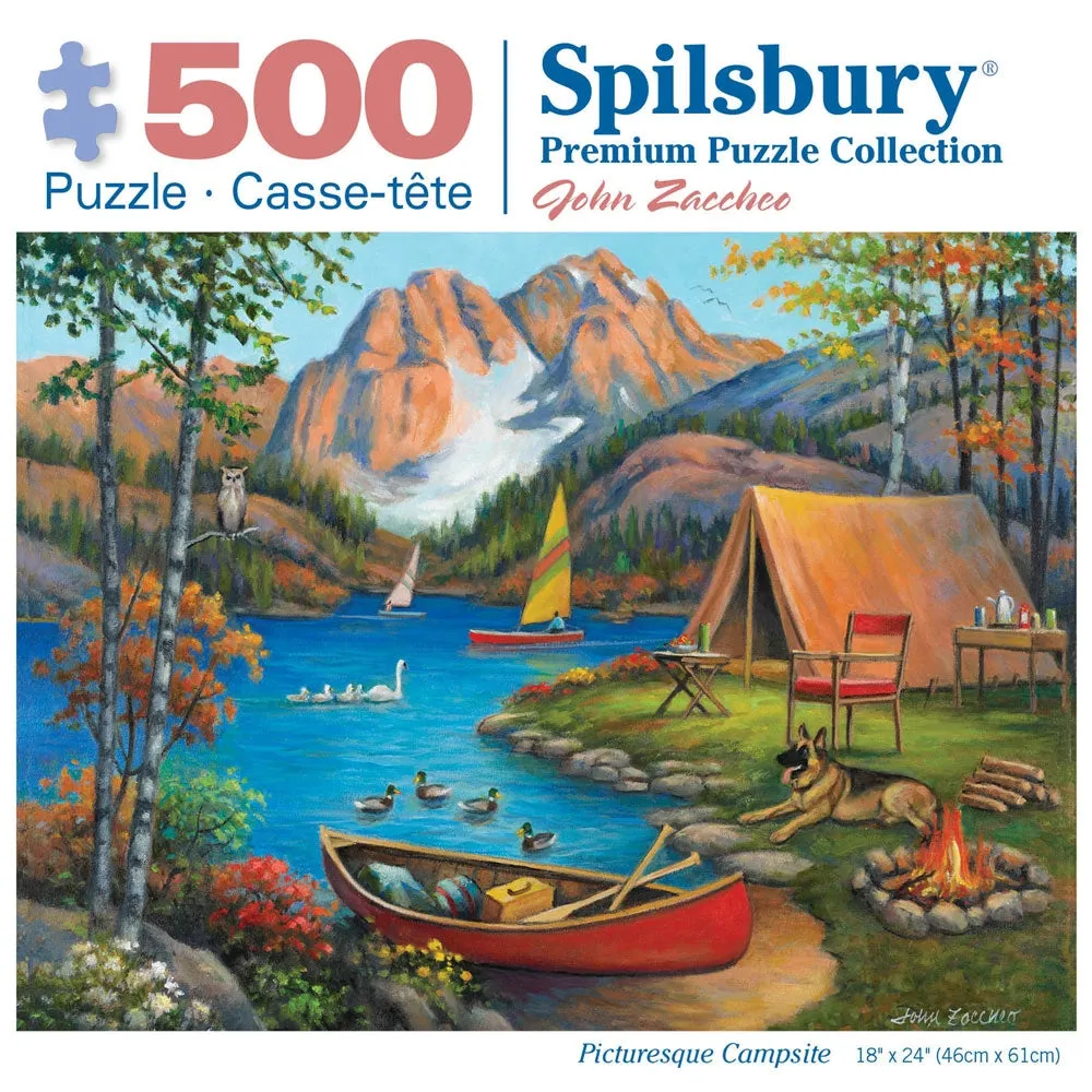 Picturesque Campsite Jigsaw Puzzle Bits and Pieces