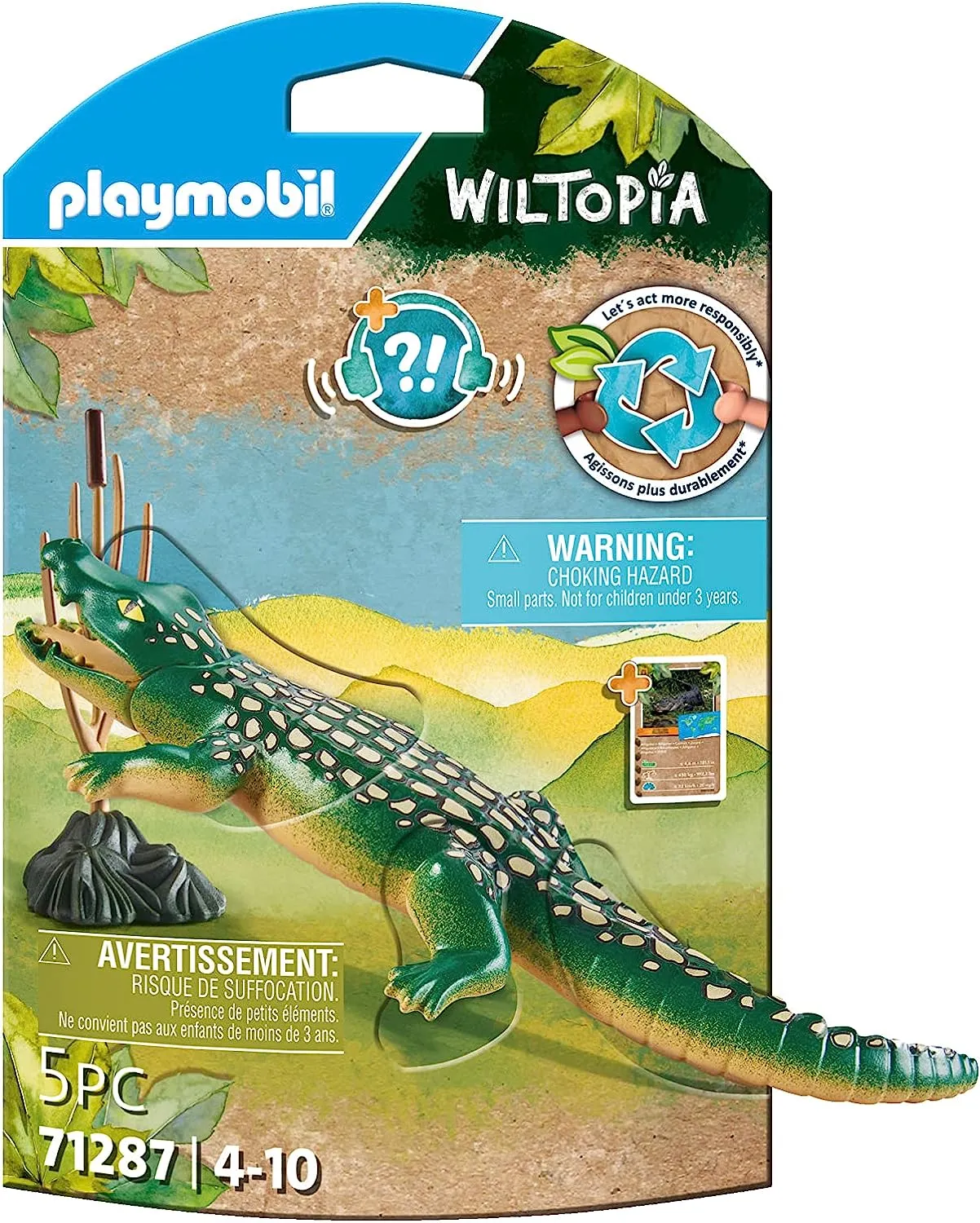 PLAYMOBIL 71287 Wiltopia - Alligator Wise - Kids Toys