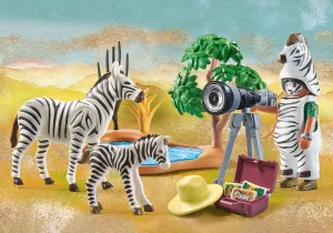 PLAYMOBIL 71295 Wiltopia - Photographer with zebras Wise - Kids Toys