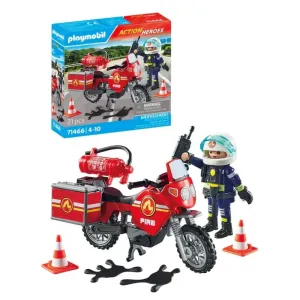 Playmobil Action Heroes Fire Motorcycle Playset 71466