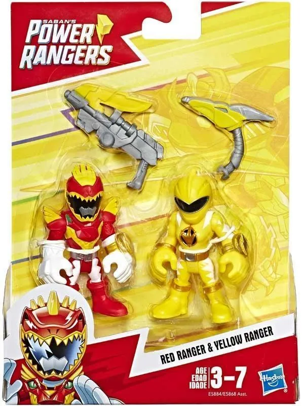 Power Rangers Playskool Heroes Figurines Red Ranger & Yellow Ranger 2-Pack