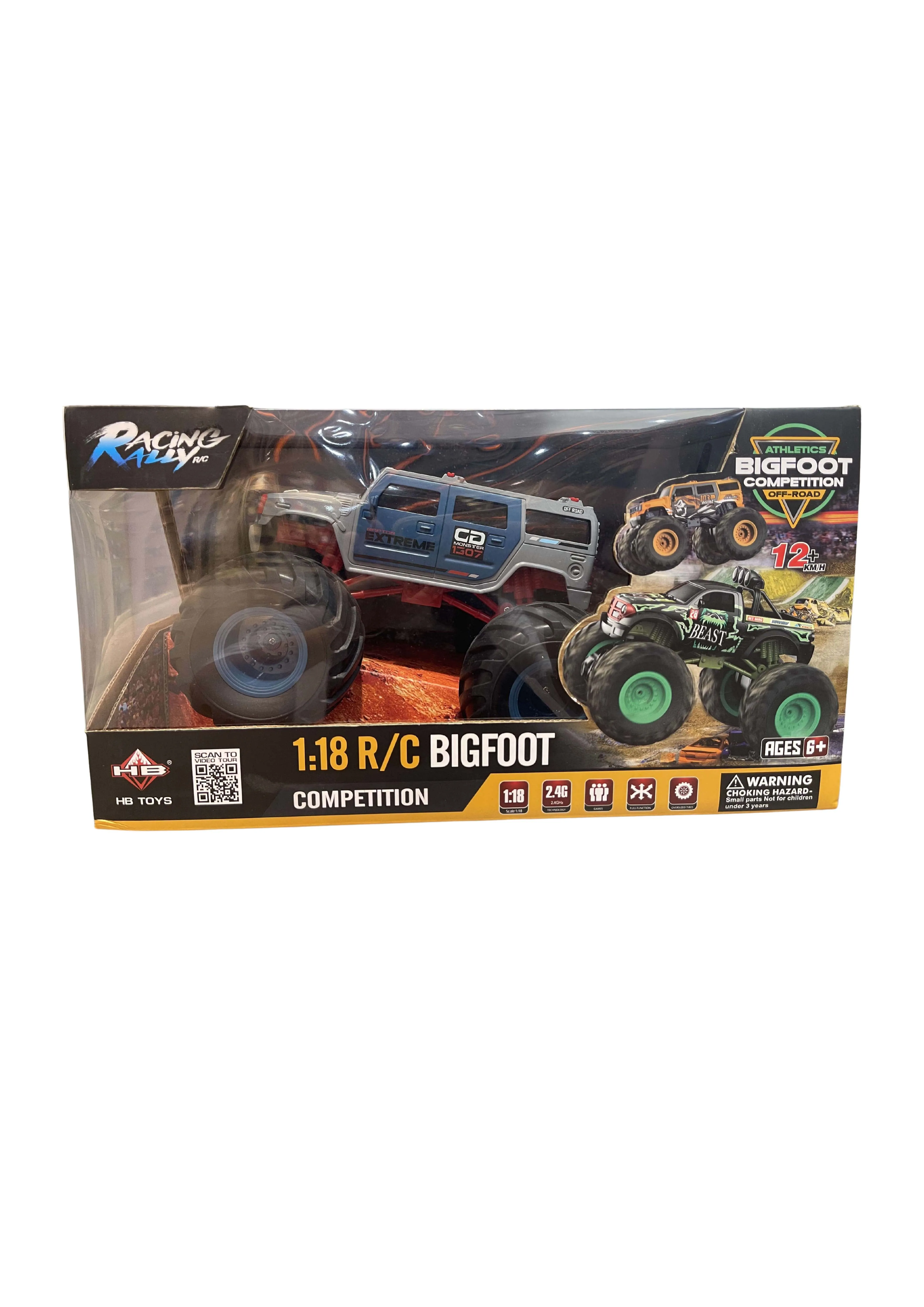 Racing Rally 1:18 Remote Control Bigfoot Raptor Extreme
