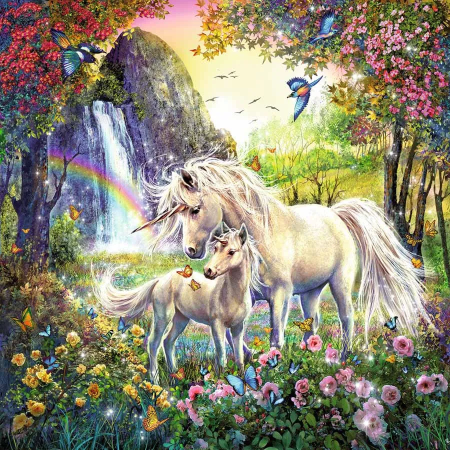 Ravensburger 3 x 49 P Beautiful Unicorns Wise - Kids Toys