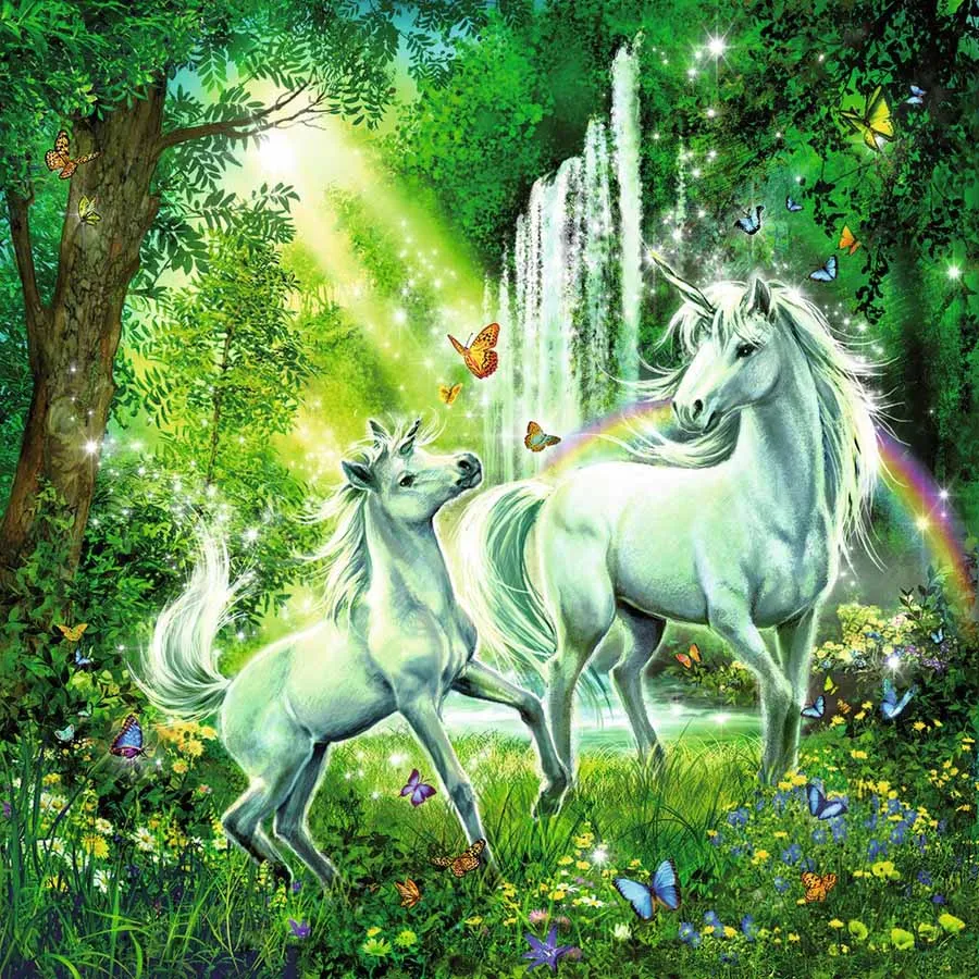 Ravensburger 3 x 49 P Beautiful Unicorns Wise - Kids Toys