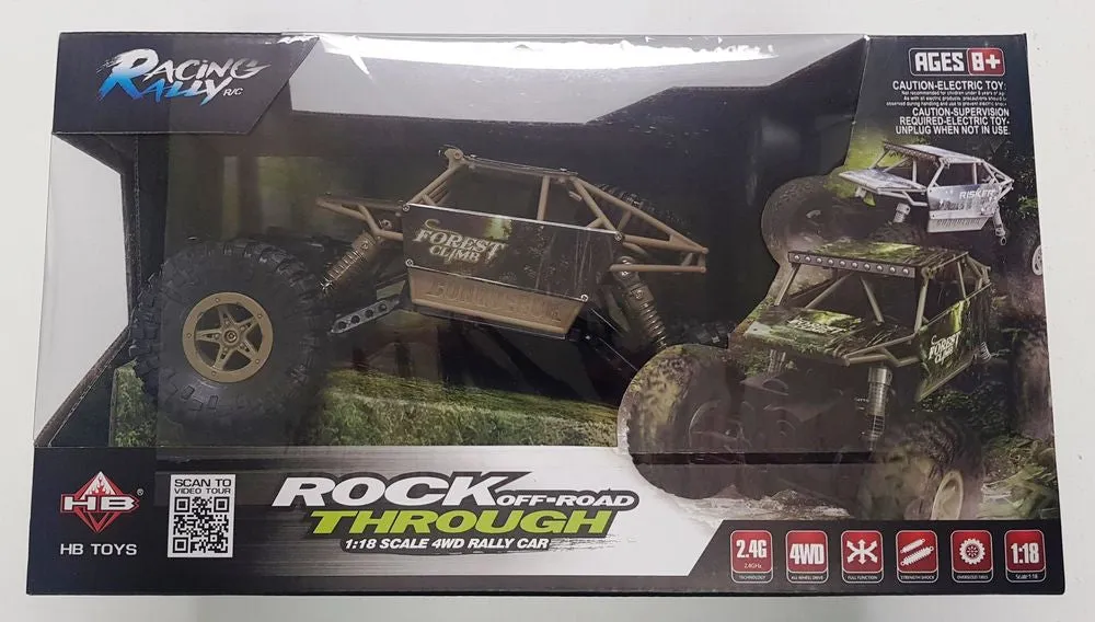 ROCK THROUGH 1:18 REMOTE CONTROL OFF ROADER ROCK CRAWLER GREEN FOREST CLIMB