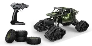 ROCK THROUGH 1:18 REMOTE CONTROL OFF ROADER WITH TRACKS GREEN FOREST CLIMB
