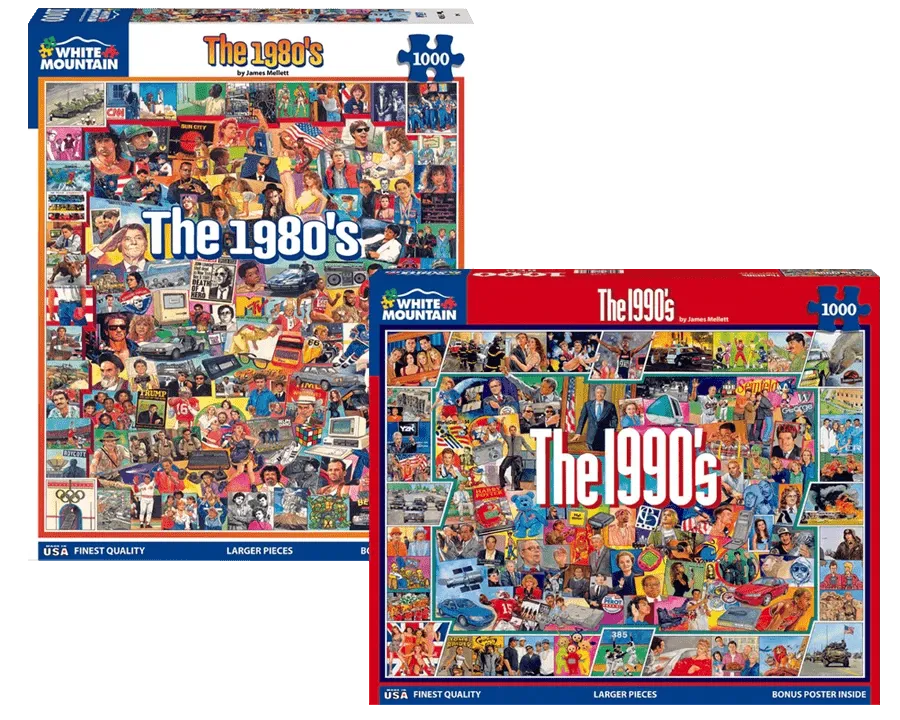 Set of 2: Artist Jim Mellett- Decades Bundle 1000 Piece White Mountain