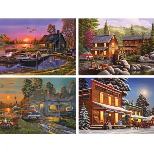 Set of 4: Geno Peoples Jigsaw Puzzles Bits and Pieces
