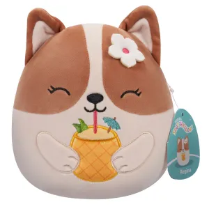 Squishmallows 7.5 Inch Plush Regina Brown And White Corgi