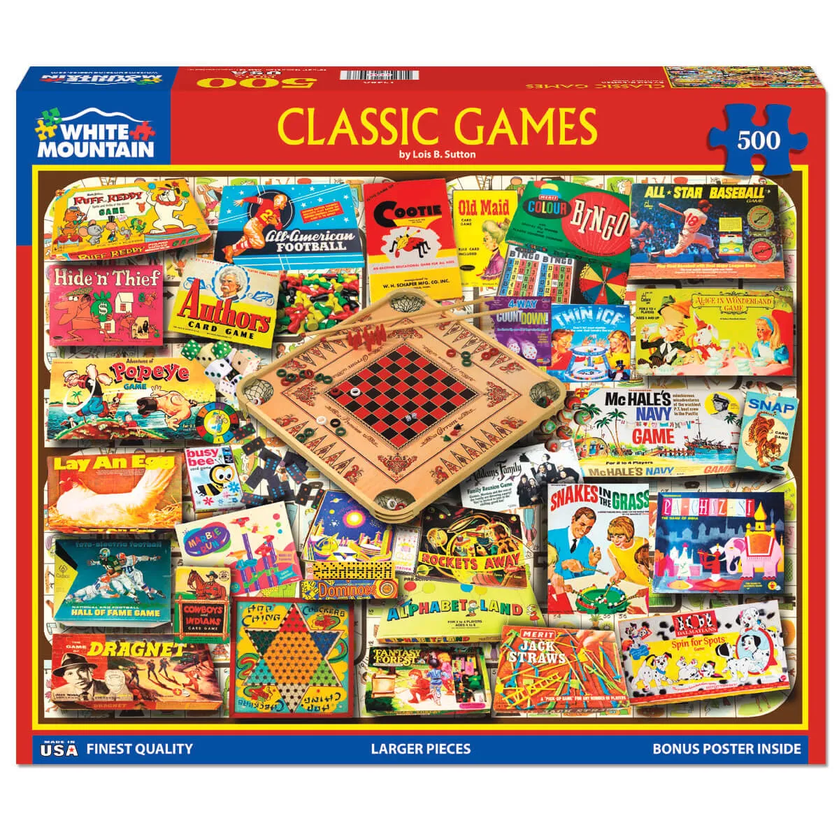 White Mountain Puzzles Classic Games 500 Piece Jigsaw Puzzle