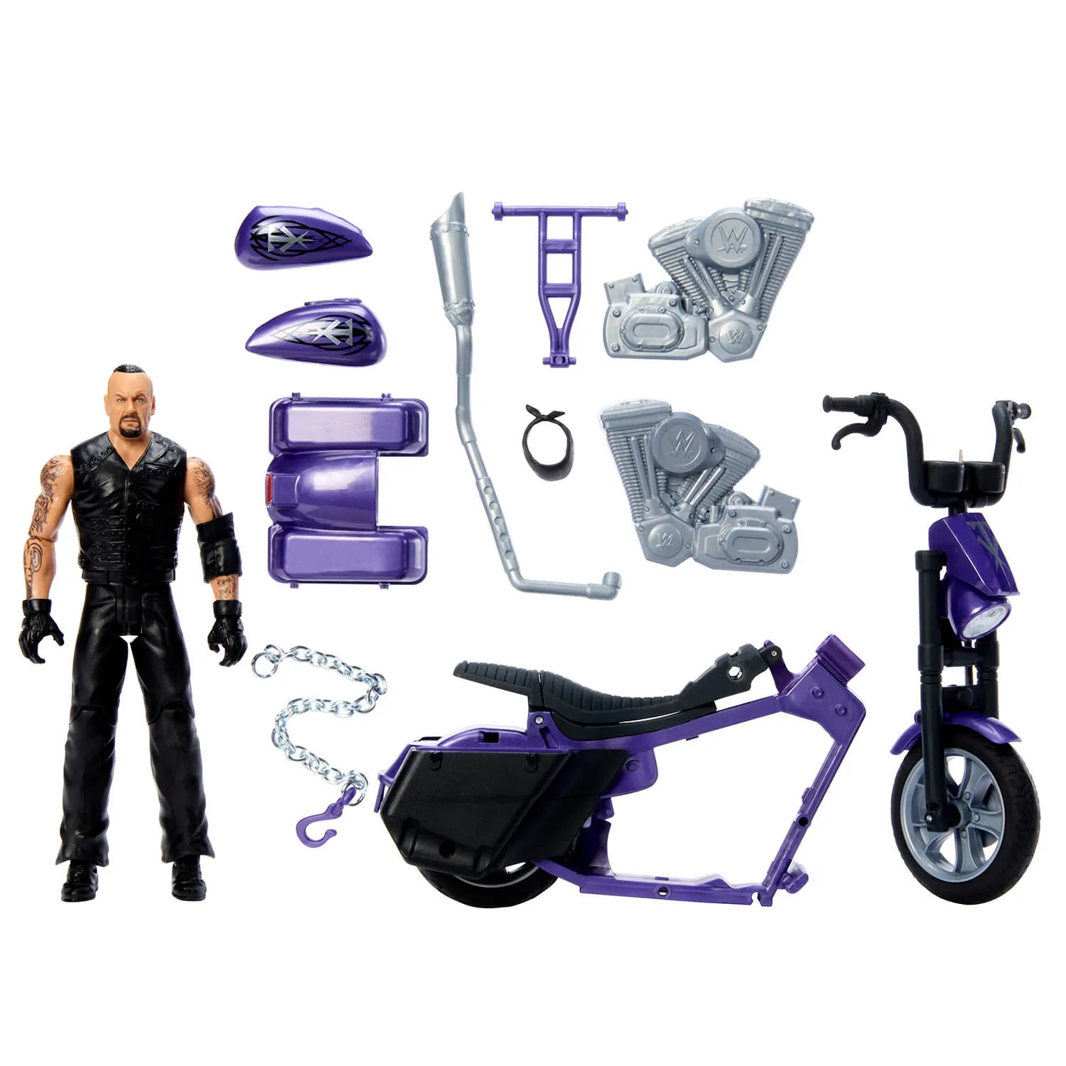WWE Wrekkin' Undertaker Boneyard Slamcycle Action Figure Set